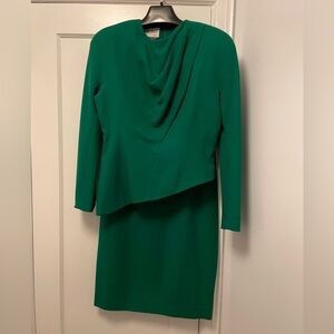 VINTAGE Liptons Virgin Wool Long Sleeve A-Symmetrical Top and Skirt